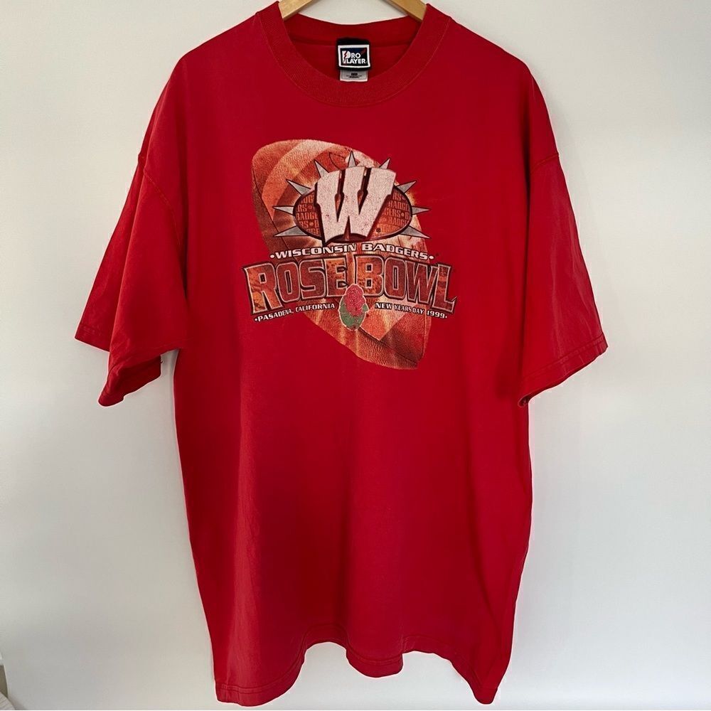 Vintage Wisconsin Badgers T-Shirt - Rose Bowl 1999 - Pro Player - XXL